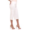 Rekucci Women's EcoCosy Comfort Modern Cargo Capri Pant (16, White)