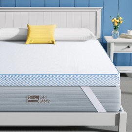 BedStory Firm Mattress Topper Twin - 3 Inch Firm Memory Foam Mattress Topper - High Density Bed Toppers for Back Pain