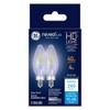 Reveal HD+ Decorative LED Light Bulbs, Candelabra-Base, Clear, Dimmable, 240