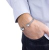 Flexible Twisted Wire Cable Open Cuff Bangle Bracelet for Men