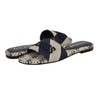 Guess Women's HARINI Flat Sandal, Dark Blue/White Stripe Multi 400,