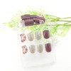 Fall Press on Nails Square False Nails Short Dark Brown