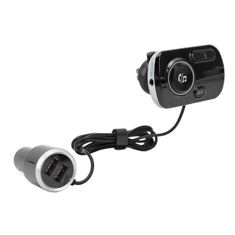 Bluetooth Transmitter 2 USB Port Black Fast Charging Smart Detection