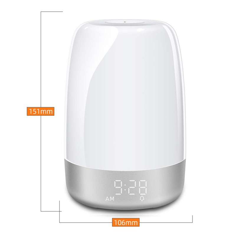 Alarm Clock Light Torchiere Lighting Wake Up Light Dimmable Toned