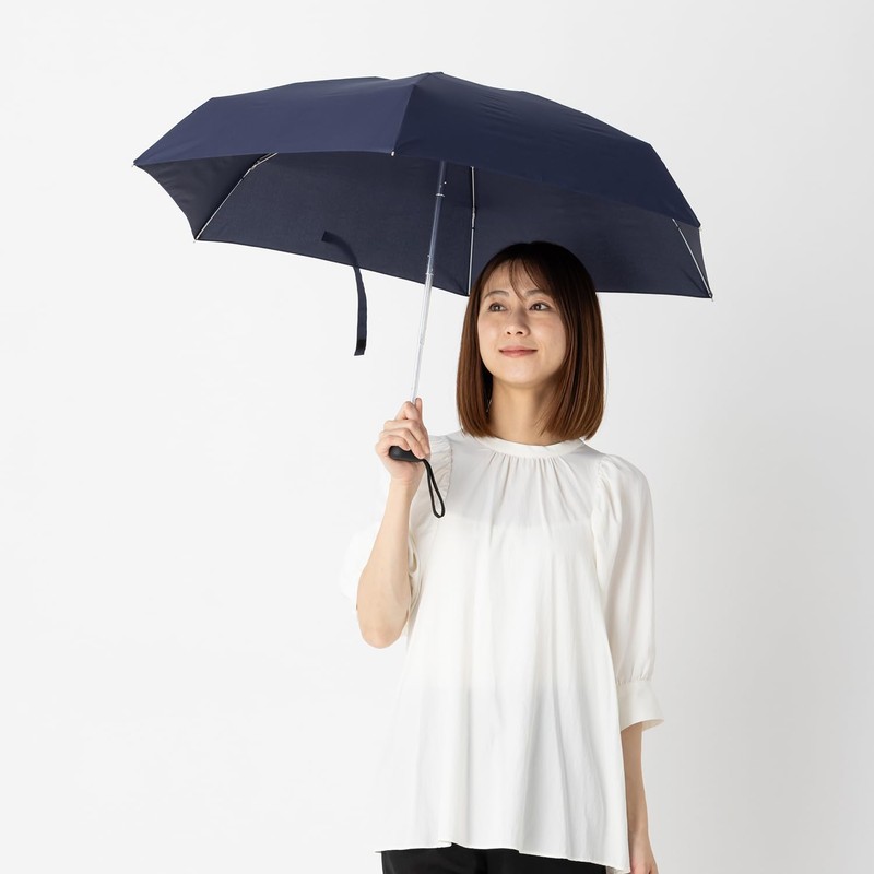 LIEBEN-0205 Flat Mini Umbrella, 19.7 inches (50 cm), Rain Umbrella,