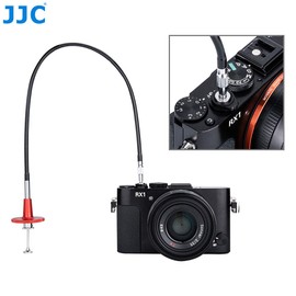 JJC 40CM Red Mechanical Locking Camera Shutter Release Cable with Red Concave Surface Soft Release Button Kit