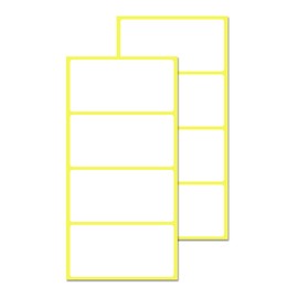 TownStix 100 Stück, 80 x 40 mm, Aufkleber Etiketten Selbstklebend Klebeetiketten zum Beschriften - Weiß