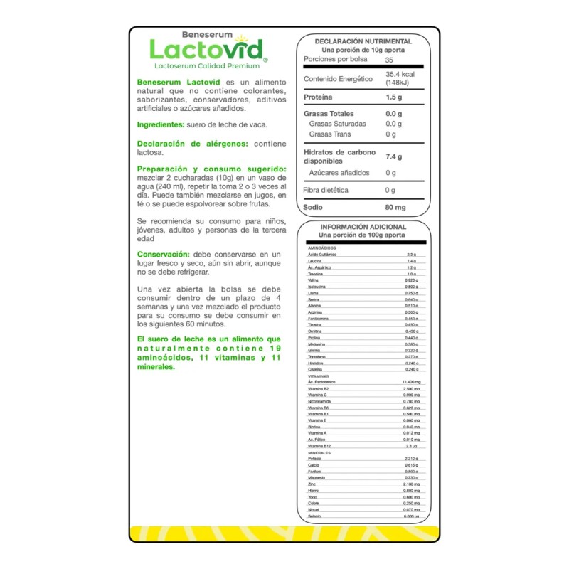 Beneserum Lactovid - 2 Bolsas De Lactovid Lactoserum - 700