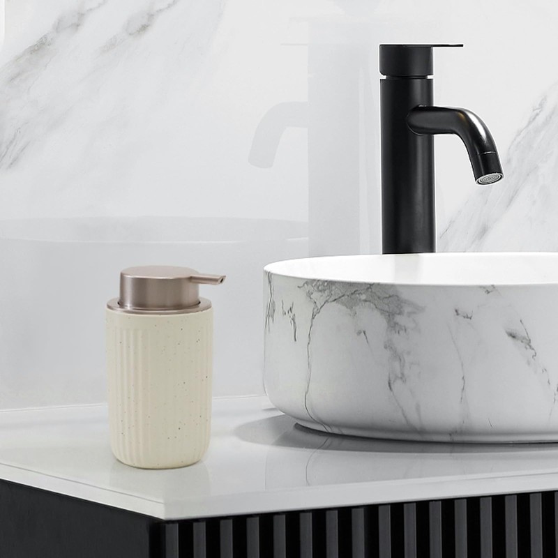 Umlaca Soap Dispenser, Refillable Ceramic Soap Dispenser, 350 ml, Large