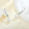 EJARY 10mm Pearl Earrings for Women 925 Sterling Silver Dangle