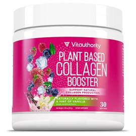 Vitauthority Vitauthority Vegan Collagen Powder for Women - Plant Based Collagen Supplement for Women with Proprietary Vegan Hair Skin and Nails Vitamins - Vegetarian Collagen Powder with Hyaluronic Acid