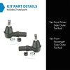 TRQ Front Outer Tie Rod Set 2 Piece Compatible with