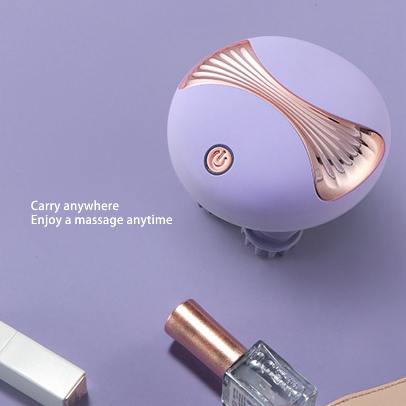 Electronic Scalp Massager Waterproof Kneading Vibration Multi Functional Rechargeable Handheld