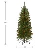 National Tree Company Artificial Pre-Lit Slim Christmas Tree, Green, Kingswood