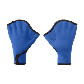 PATIKIL Swimming Gloves Web Swimming Gloves Aquatic Fitness Water Resistant Swimming Hand Paddle for Women and Men Water Aerobics Large Dark Blue