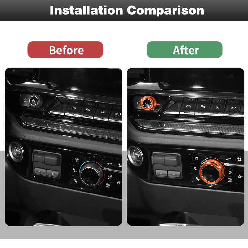Dash Control Knob Trim Kit for 2022-2025 Silverado 1500 LT