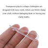 HAHIYO 2.2inch/55mm 60Pcs Clear Plastic U Shape Alligator Clip, Clothespin