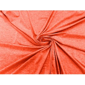 New Creations Fabric & Foam Inc, 58/60" Wide Cotton Jersey Spandex Knit Blend 95% Cotton 5 Percent Spandex/Stretch Fabric/Costume. (Neon Orange, 1 Yard)