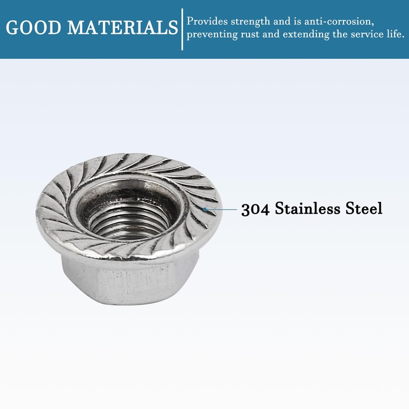 QUARKZMAN M10 x 1.25 mm Hexagonal Flange Nuts x 12