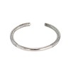 Treasure Bay Men's Solid Sterling Silver Bangle Bracelet - Adjustable
