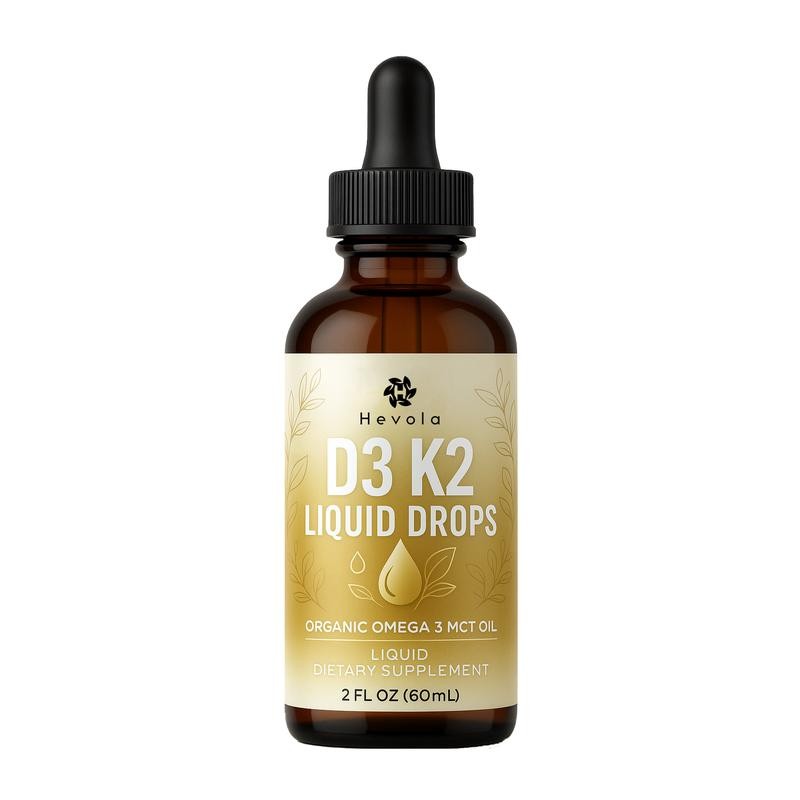Organic Vitamin D3 K2 Liquid Supplement | 60ml | With