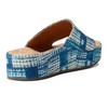 BORN Sandalias Sharr para mujer, Azul Multi Tencel, 7 US