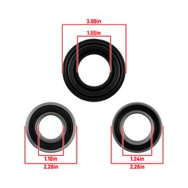 AUTOKAY Rear Axle Wheel Seal Bearing O-Ring Kit Fits for Honda Foreman 400 450 500 1997-2013, Rancher 350 400 TRX 350, Replace 91253-HM7-003