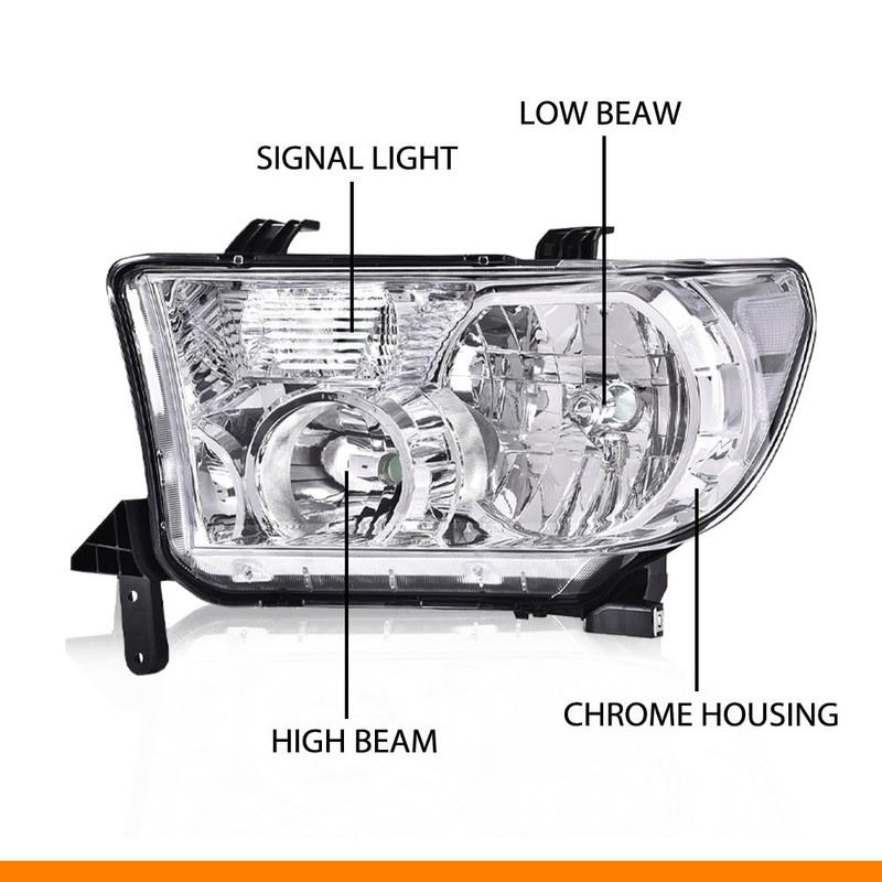 G-PLUS Headlights Compatible with Toyota Tundra 2007-2013/Compatible with Toyota Sequoia