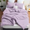 CozyLux Lavender Purple Comforter Set Queen Size, 3 Pieces Solid
