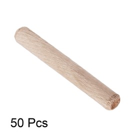 sourcing map 0.31"x2.36"(8x60mm) Wooden Dowel Pin Wood Kiln Dried Fluted Beveled Hardwood 50pcs