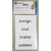 iDesign Fridge/Freezer Labels 36 Assorted Clear Lowercase Beverages Bread Etc.