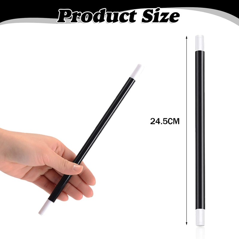 EUYKQNOI 2 Pieces Magic Wand Magic Wand Black Plastic Magic
