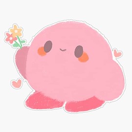 EB Store Flower Kirby Vinyl Waterproof Sticker Decal Car Laptop Wall Window Bumper Sticker 5', (EBSTORE-STICKERS-1426)