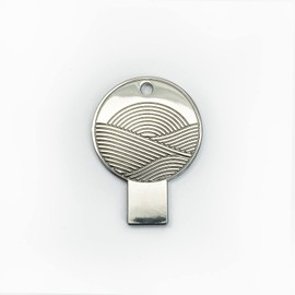 Caviar Key Tin Opener - Caviar Accessory (Round Silver, 1 x 1.5)