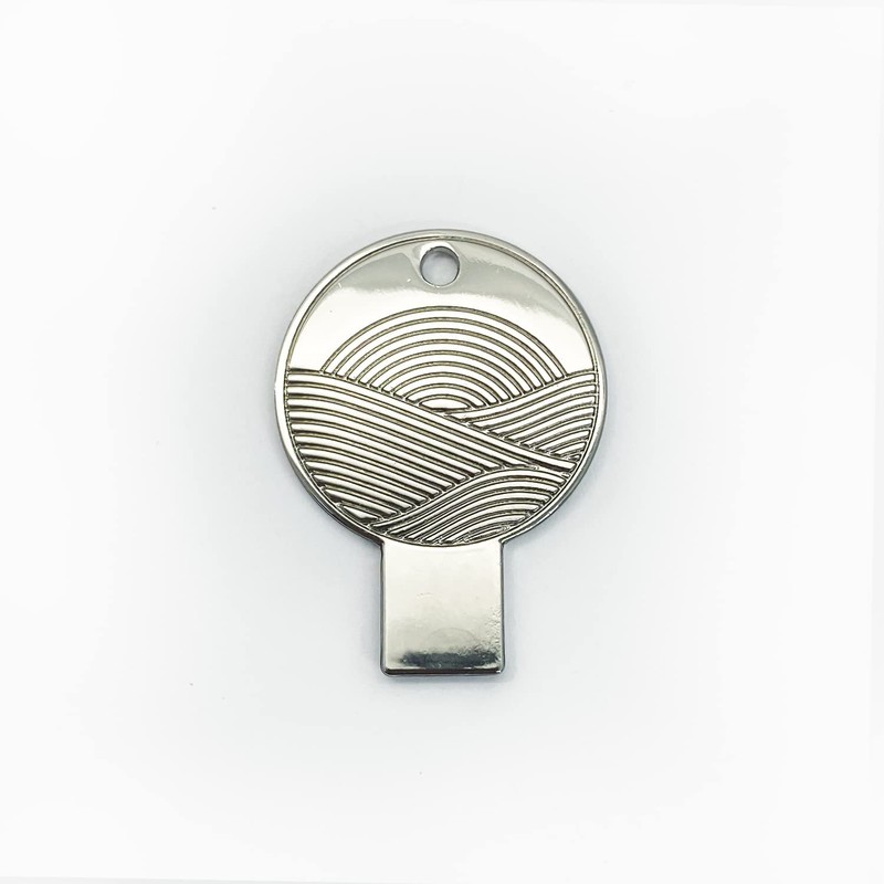 Caviar Key Tin Opener - Caviar Accessory (Round Silver, 1