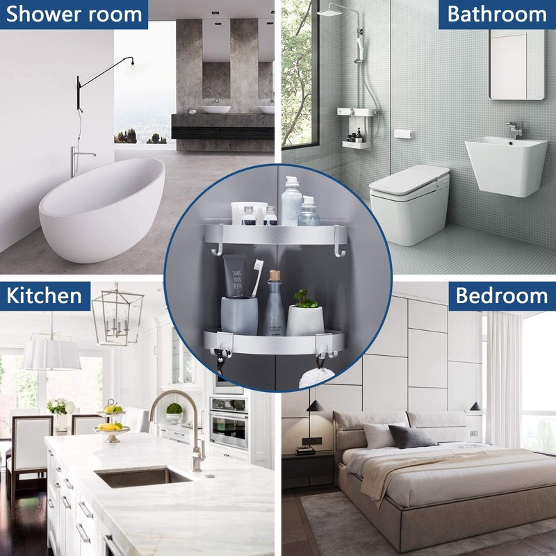 Geruike Shower Basket, Triangle Shower Shelf, Corner Shelf, No Drilling