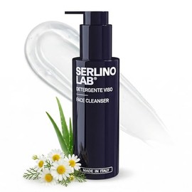 Serlino Lab Men’s Facial Cleanser, Moisturizing Face Wash for Deep Cleansing, Freshness & Hydration, Men’s Skincare with Hyaluronic Acid & Aloe Vera for All Skin Types, 100 ml/3.38 fl oz