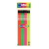 BAZIC Wood Pencil Neon Pencils, Latex Free Eraser, Unsharpened Rewards