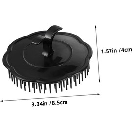 VICASKY Scalp Massager Negro de Plástico Pp, Cepillo para Champú Ligero y Profundo, 2 Piezas para Masaje del Cuero Cabelludo en Baño y Cuidado Capilar