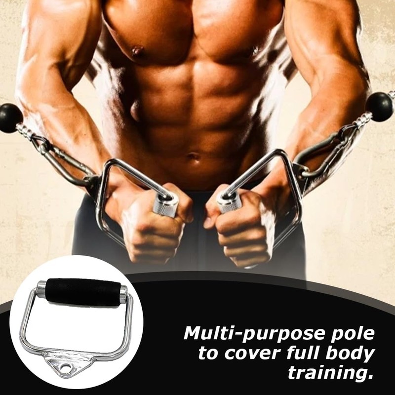 D Shape Exercise Handle with Rubber, Multii Grip D Bar