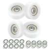 Upgraded Machined Wheels/Rollers Compatible with Rowing Machine,Pilates Reformer,Water Rower Seat