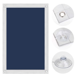 OBdeco Thermal Roller Blind, 100% Blackout Sun Protection, Blackout Roller Blind for Velux Roof Windows, Heat Protection, No Drilling, with Suction Cups, Dark Blue, 60 x 73 cm, for M04/304