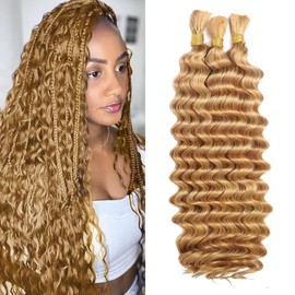 1LX #27 Deep Wave Human Braiding Hair Extensions 20 20 20 inch