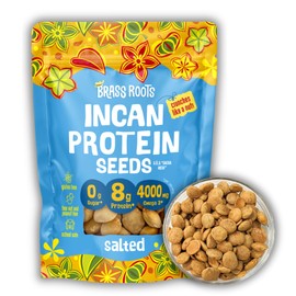 Brass Roots Organic Incan Protein Seeds - Salted - 10 oz, High Protein, School Safe, Nut Free, High Omega 3, Supports Gut Health, Good Source of Fiber, Shark Tank (10 oz (Pack of 1), Salted)