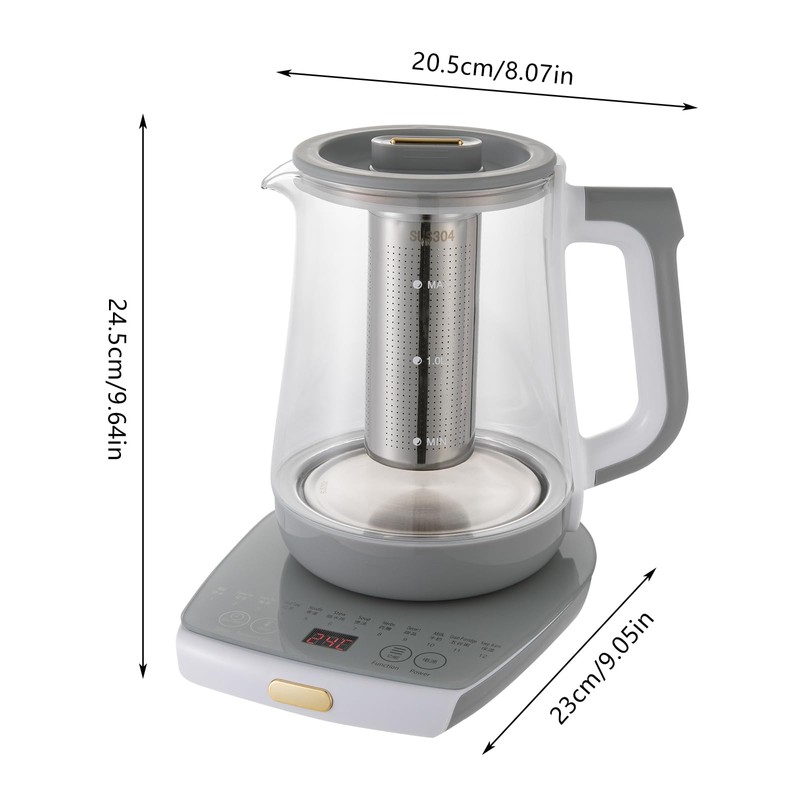 Electric Tea Kettle, Tea Water Boiler, Electric Glass Kettle with