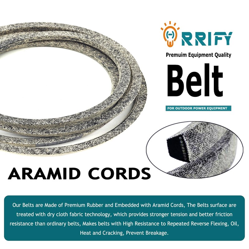 ORRIFY Aramid Cord Lawn Mower 121-5765 Drive Belt 1/2 x