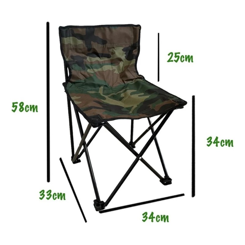 2 Sillas Plegables Mini Con Mesa Para Adulto Playa Camping.