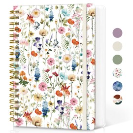 Spiral Dotted Notebook Journal for Work, 300 Pages, Thick B5 (7.1"x10") Bullet Dotted Journal for Women & Writing, Hardcover Notebook for Note Taking, Perfect for Work School Note Taking Business, Floral