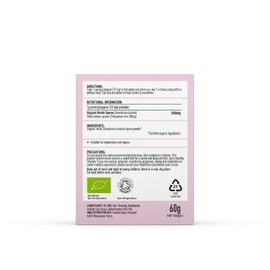 Organic Reishi Spores Supplement - Mushroom Superfood Supplement - Reishi Mushroom Complex - Pure Grade Extracts, No Binders (60g Powder)