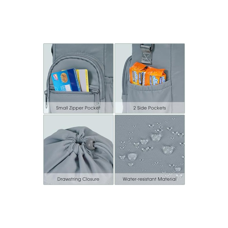 Insulated Crossbody Water Bottle Carrier with Phone Pocket